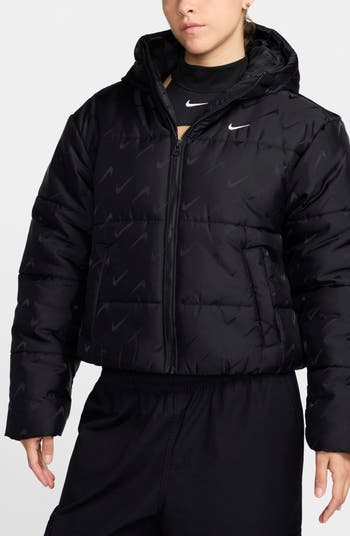 Nike Sportswear Swoosh Jacquard Therma FIT Puffer Jacket Nordstrom