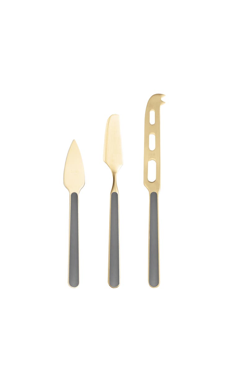 Mepra Fantasia Ice Gold Cheese Knives - 3 Pieces, Alternate, color, Vicuna