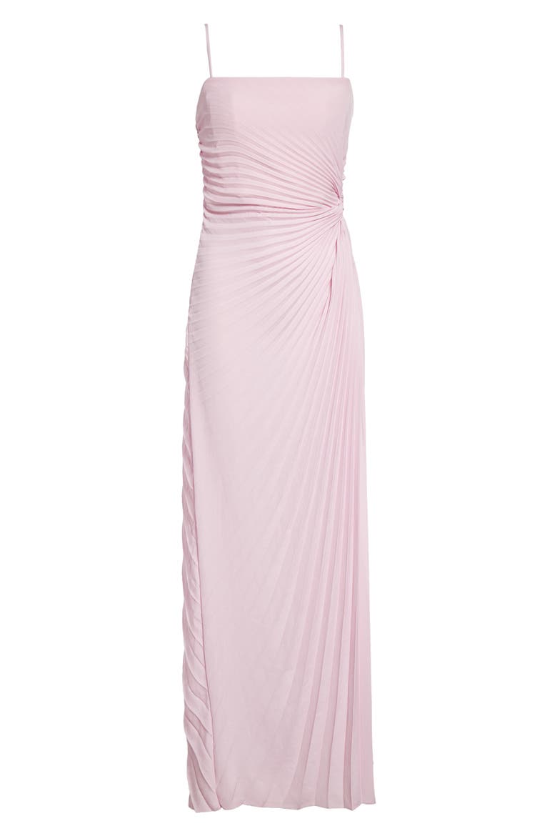 Layla Strapless Pleated Gown, Alternate, color, WISTERIA