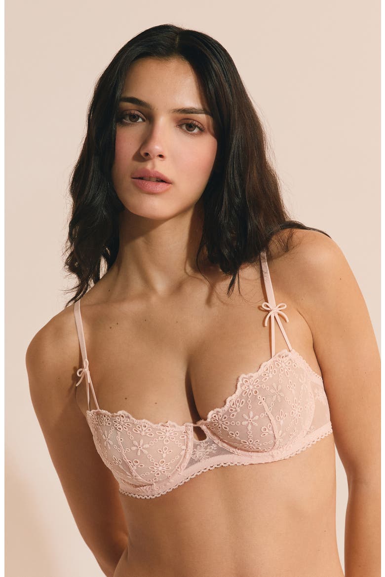 Jane °9 Underwire Balconette Bra, Alternate, color, POWDER PINK
