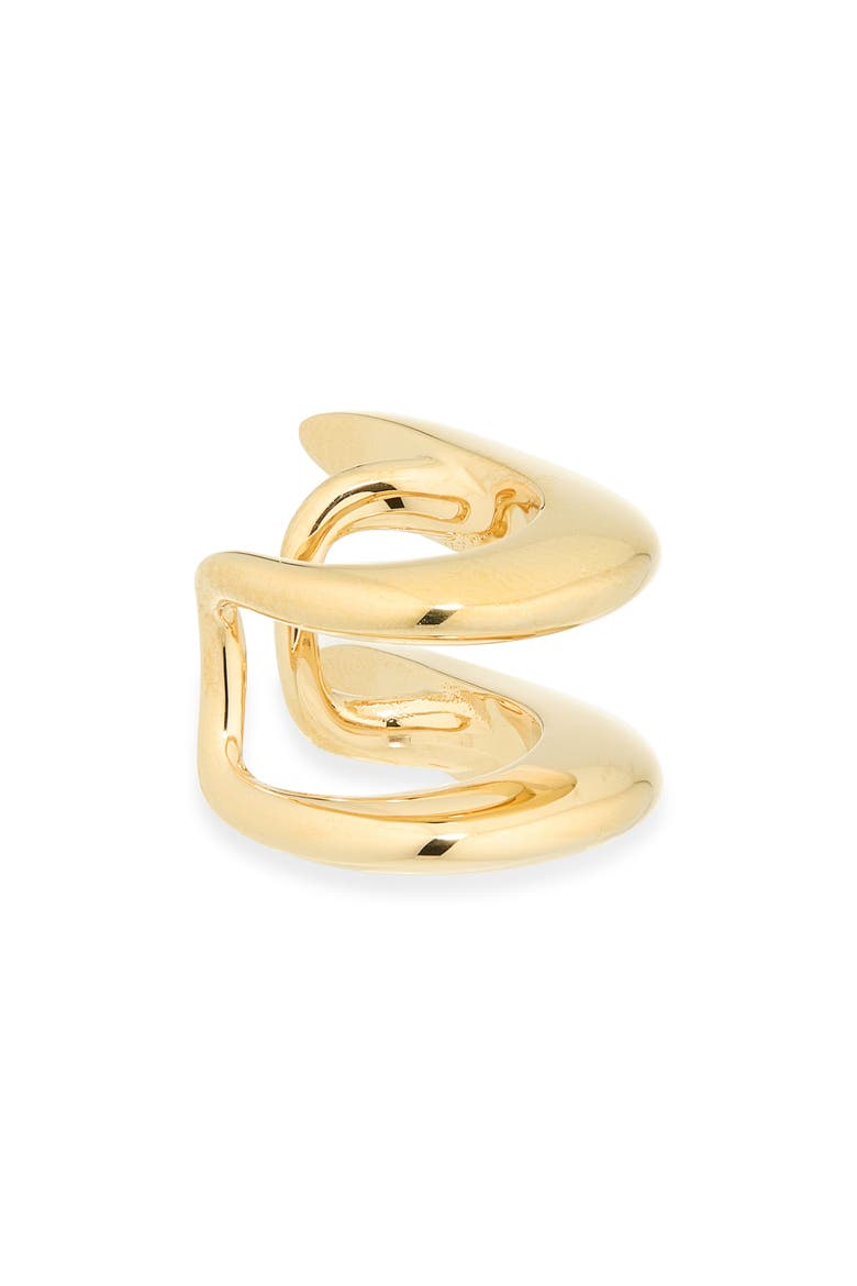 Pinch Golden Ear Cuff, Alternate, color, GOLDEN YELLOW