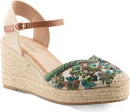 AZURA BY SPRING STEP Querdita Embroidered Platform Wedge