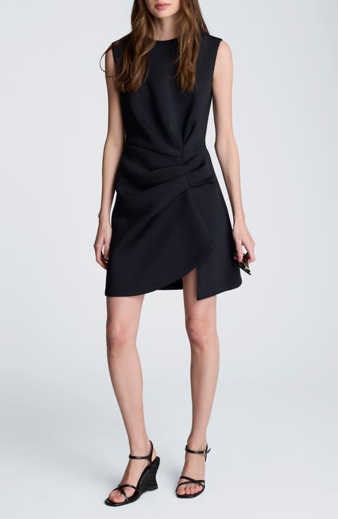 Drape Pleated Sleeveless Dress