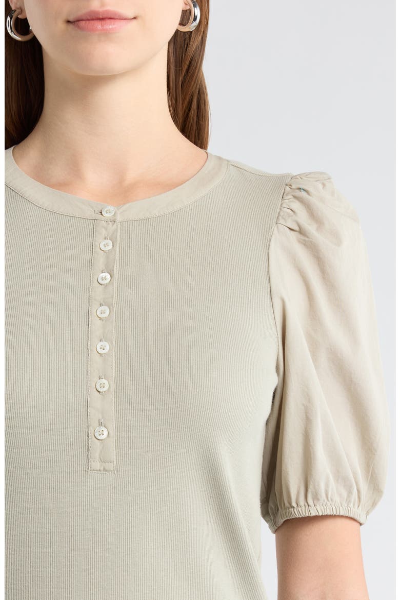 Brandy Puff Sleeve Shirt, Alternate, color, SEA MIST