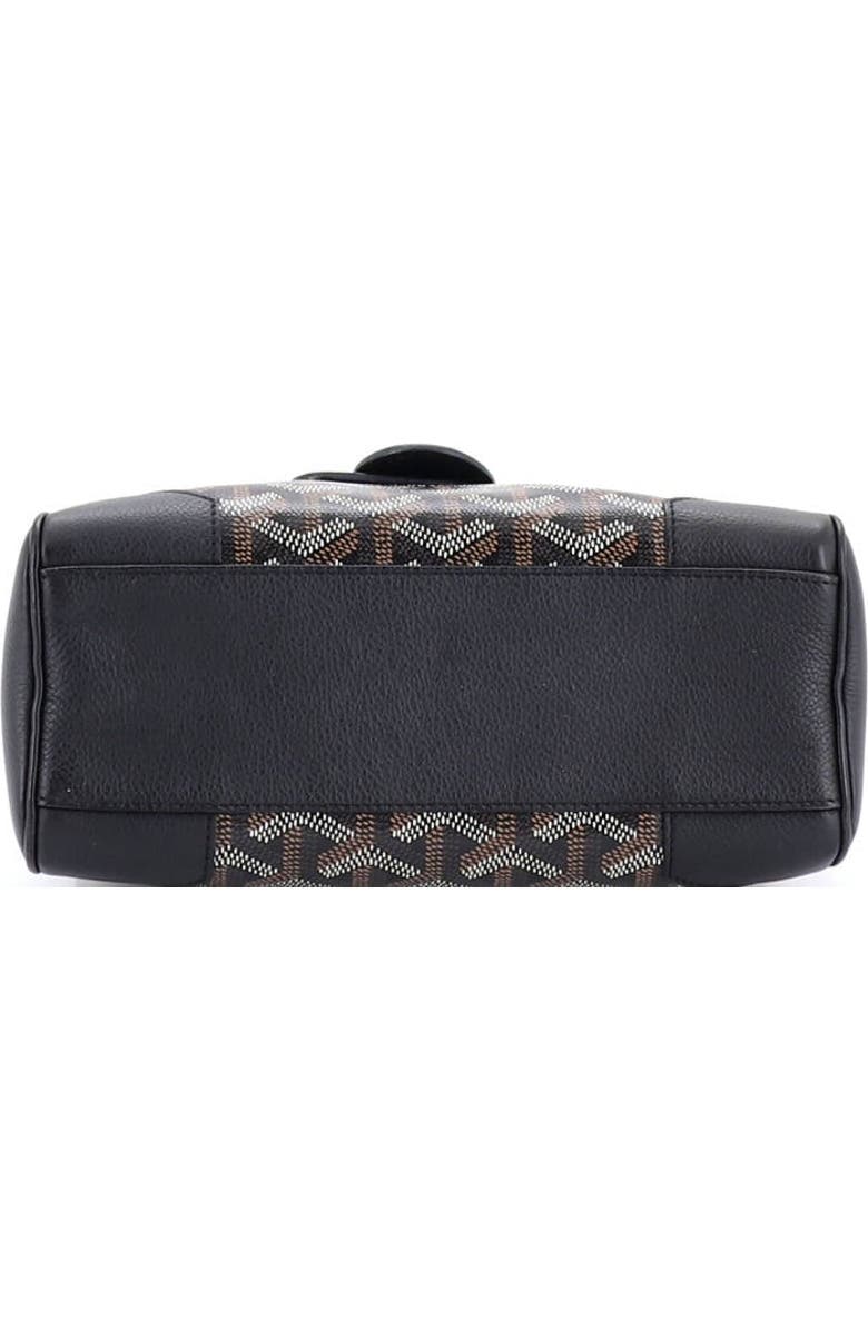 Pre-Owned Goyard Saigon Top Handle Bag Coated Canvas with Leather Mini, Alternate, color, Black