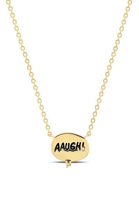 x Peanuts® AAUGH! Thought Bubble Pendant Necklace