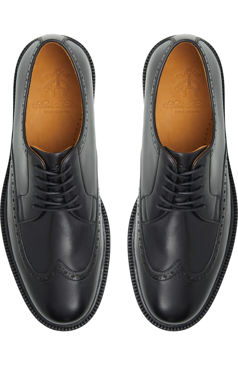 Brooks Brothers Ellington Wingtip Derby, Alternate, color, Black