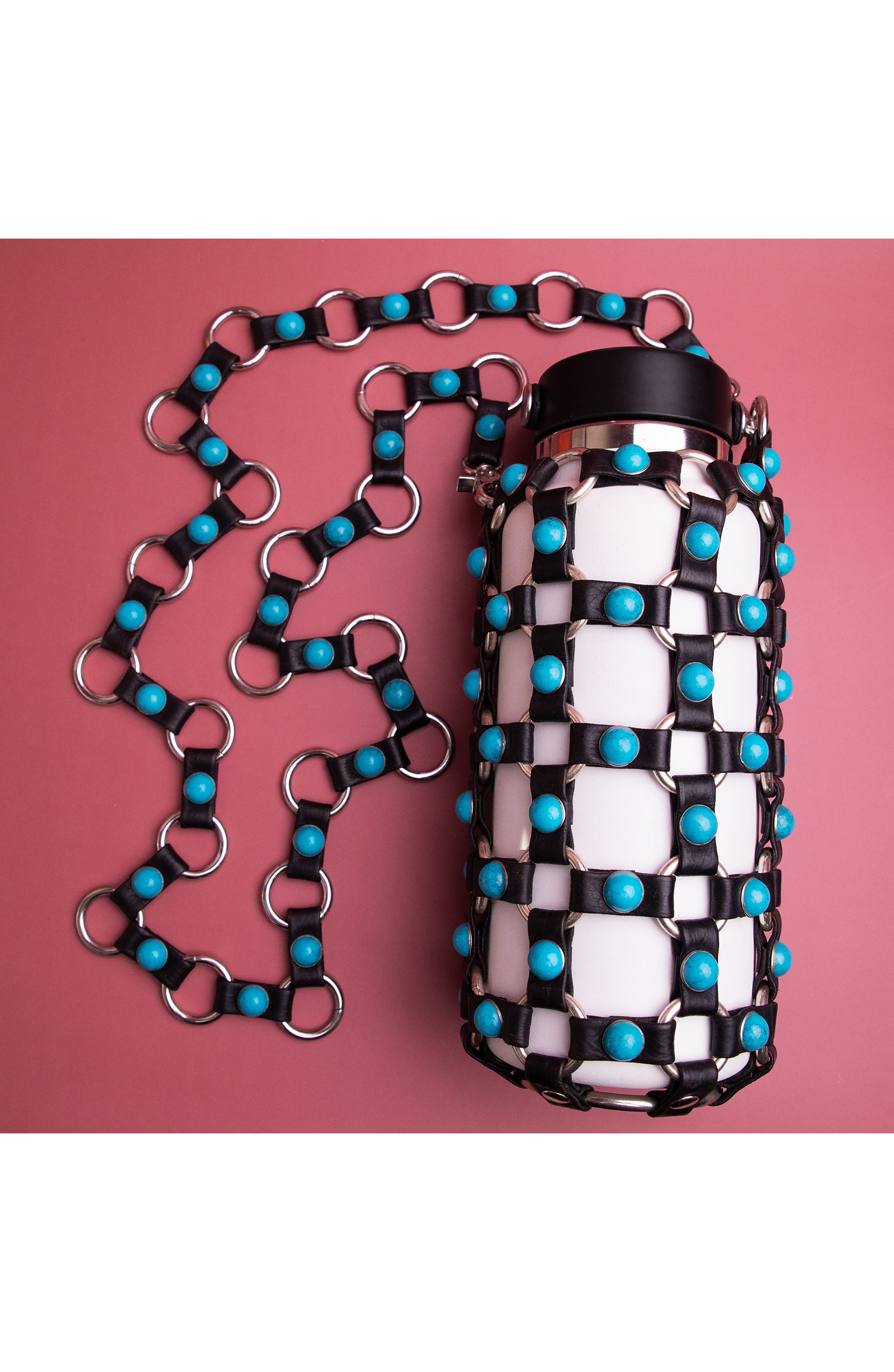 VIDAKUSH Hydration Hero Leather Crossbody Bag, Alternate, color, Turquoise