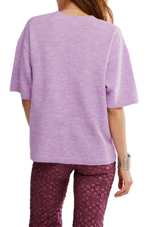 Free People Margot Oversize Short Sleeve Sweater In Multi