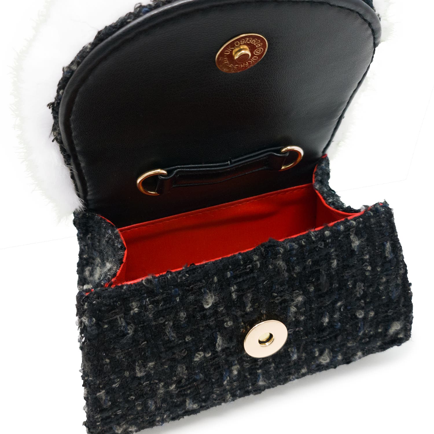 Puttisu Handbag - Pearl Ribbon, Alternate, color, Noir Tweed