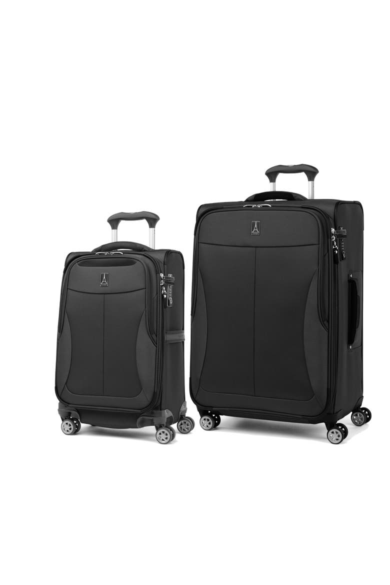 Walkabout 6 Softside Expandable 2 Piece (20"/25") Spinner Luggage Set, Main, color, Jet Black