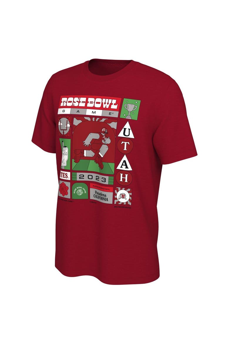 Men's Nike Red Utah Utes 2023 Rose Bowl Illustrated T-Shirt, Alternate, color, Red
