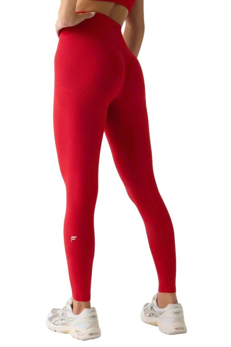 Seamless Scrunch High-Waisted Legging, Alternate, color, Holly Berry