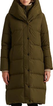 Lauren Ralph Lauren Pillow Hood Longline Down & Feather Jacket