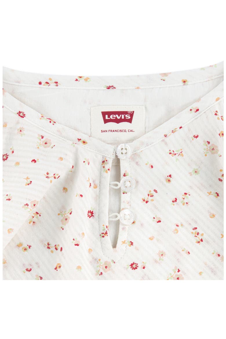 Kids' Ditsy Floral Cotton Long Sleeve Top, Alternate, color, LEVIS EGRET