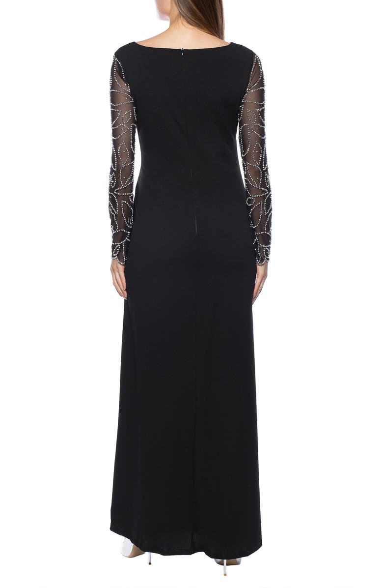 Marina Beaded Sleeve Wrap Jumpsuit, Alternate, color, 