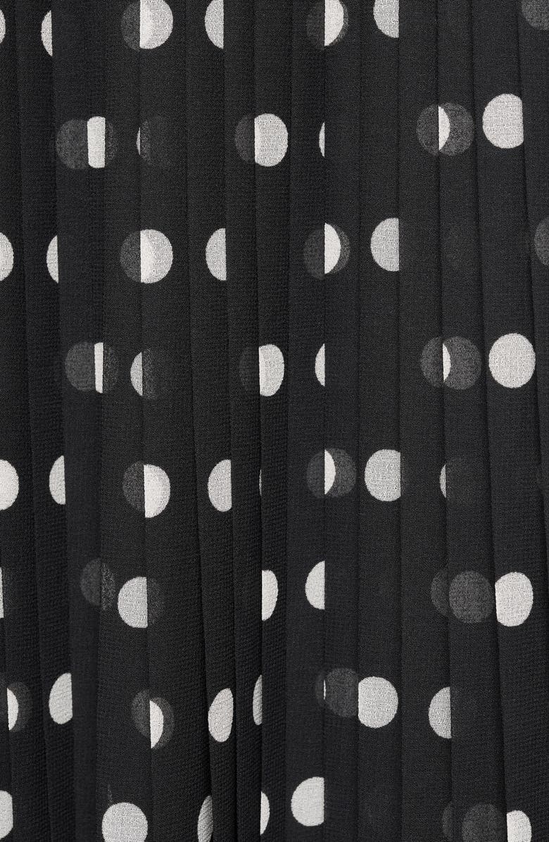 MANGO Adela Polka Dot Pleated Chiffon Palazzo Pants, Alternate, color, 