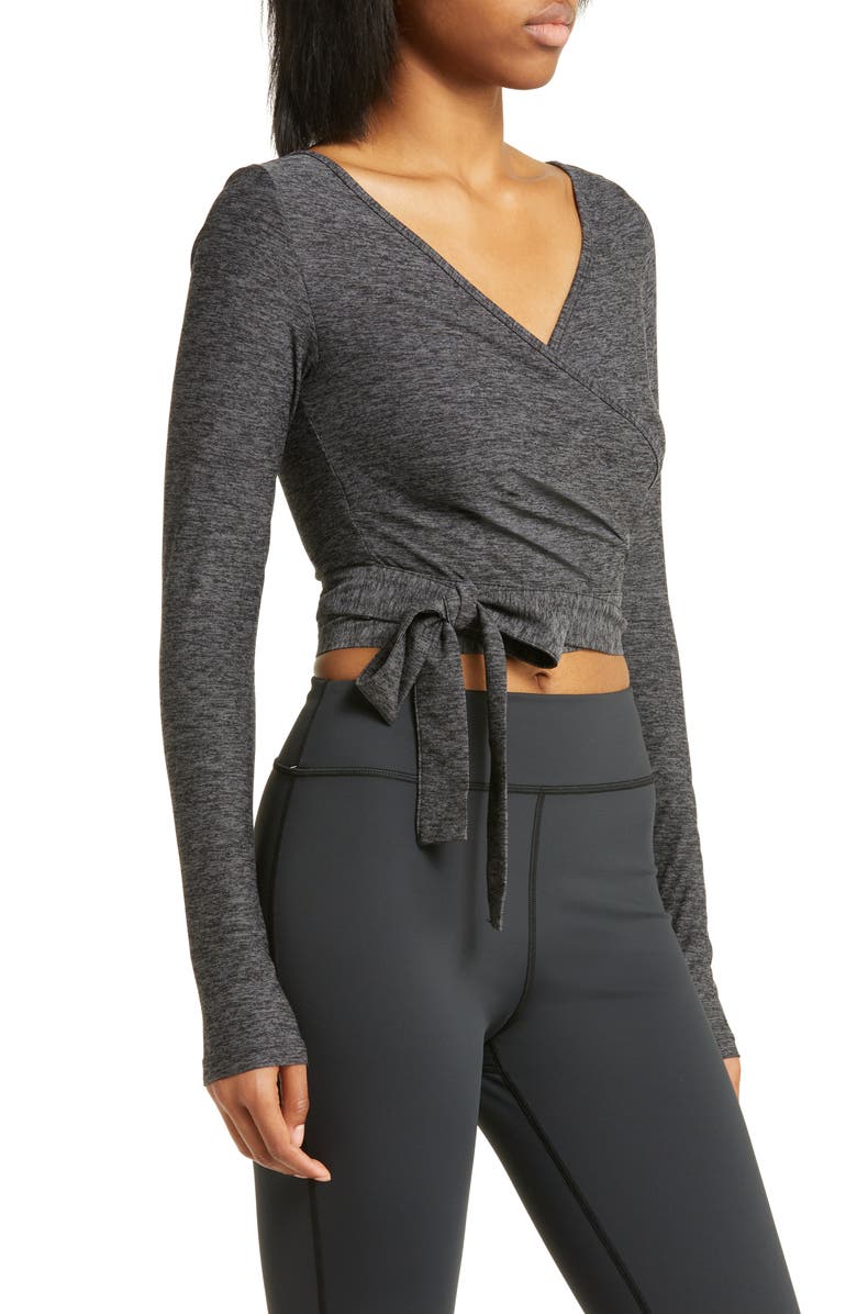 Outdoor Voices CloudKnit Long Sleeve Wrap Top, Alternate, color, 
