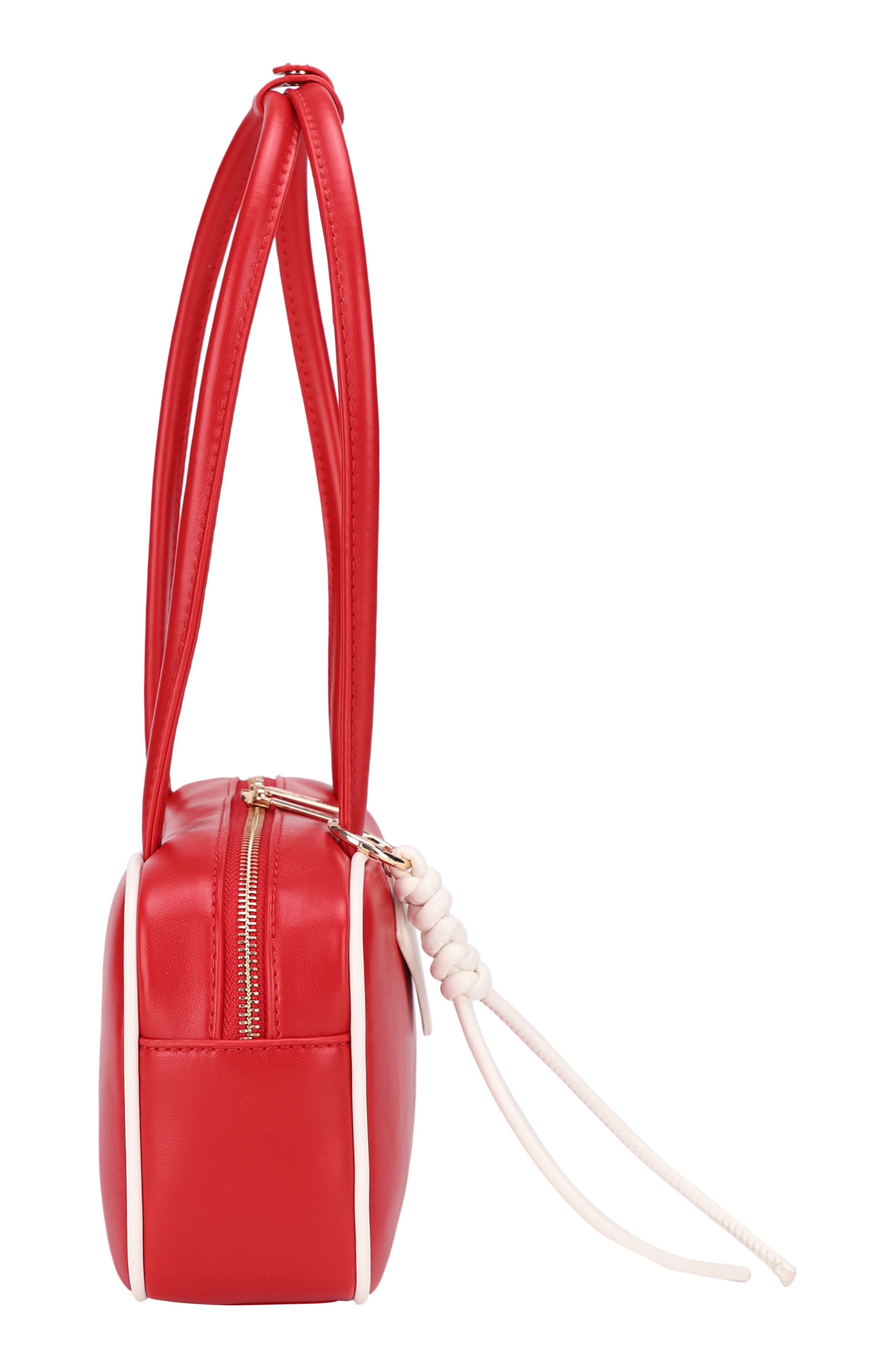 Eko Vegan Leather Shoulder Bag, Alternate, color, RED BONE