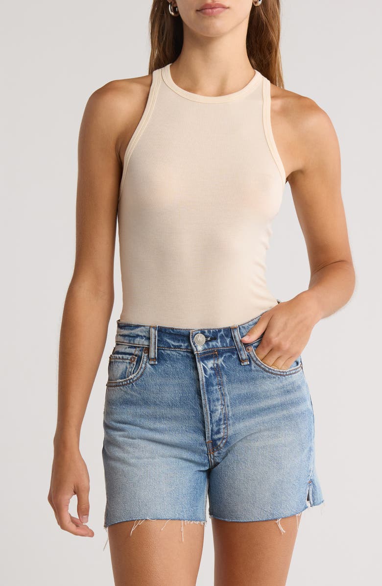 AG Orso Rib Tank, Main, color, White Cream