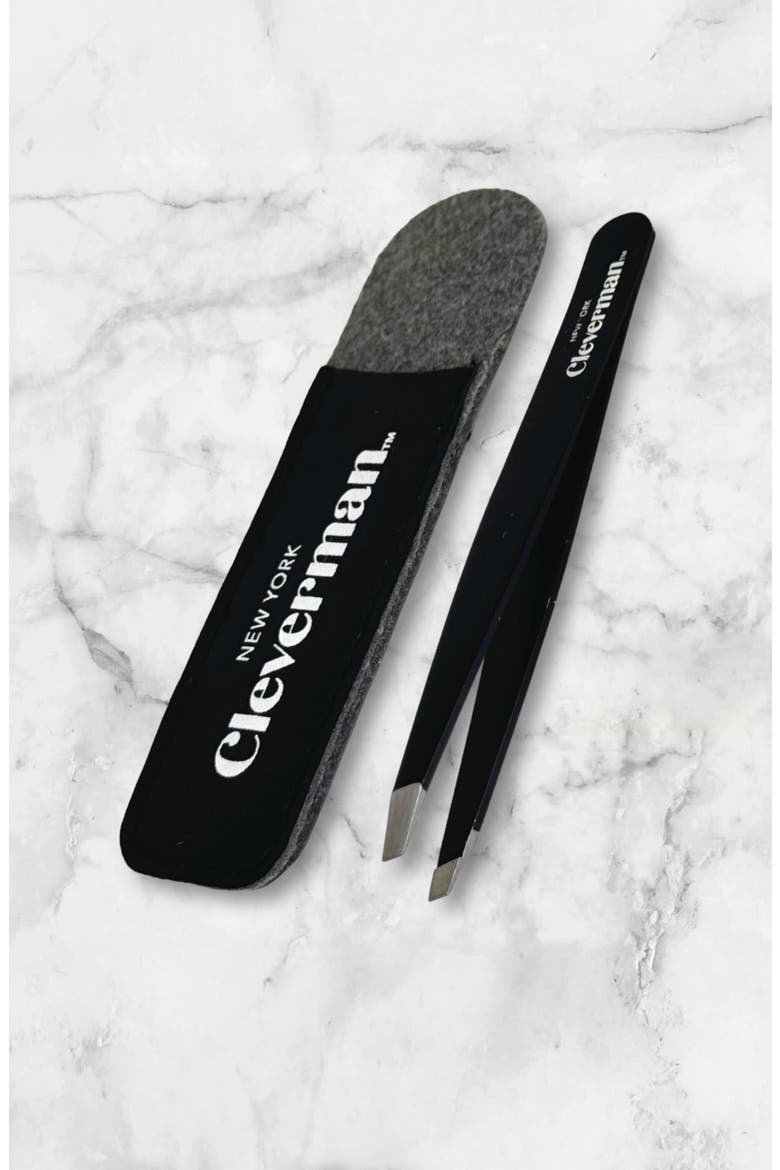 Precision Slant Tweezer, Expert Brow & Facial Hair Removal, Alternate, color, Black