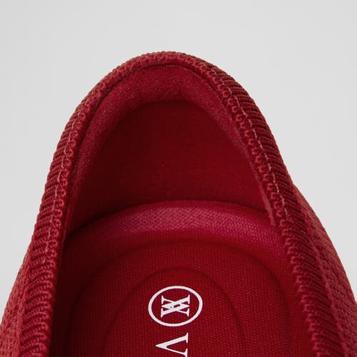 Vivaia Almond-toe Knotted Flats In Ruby Red
