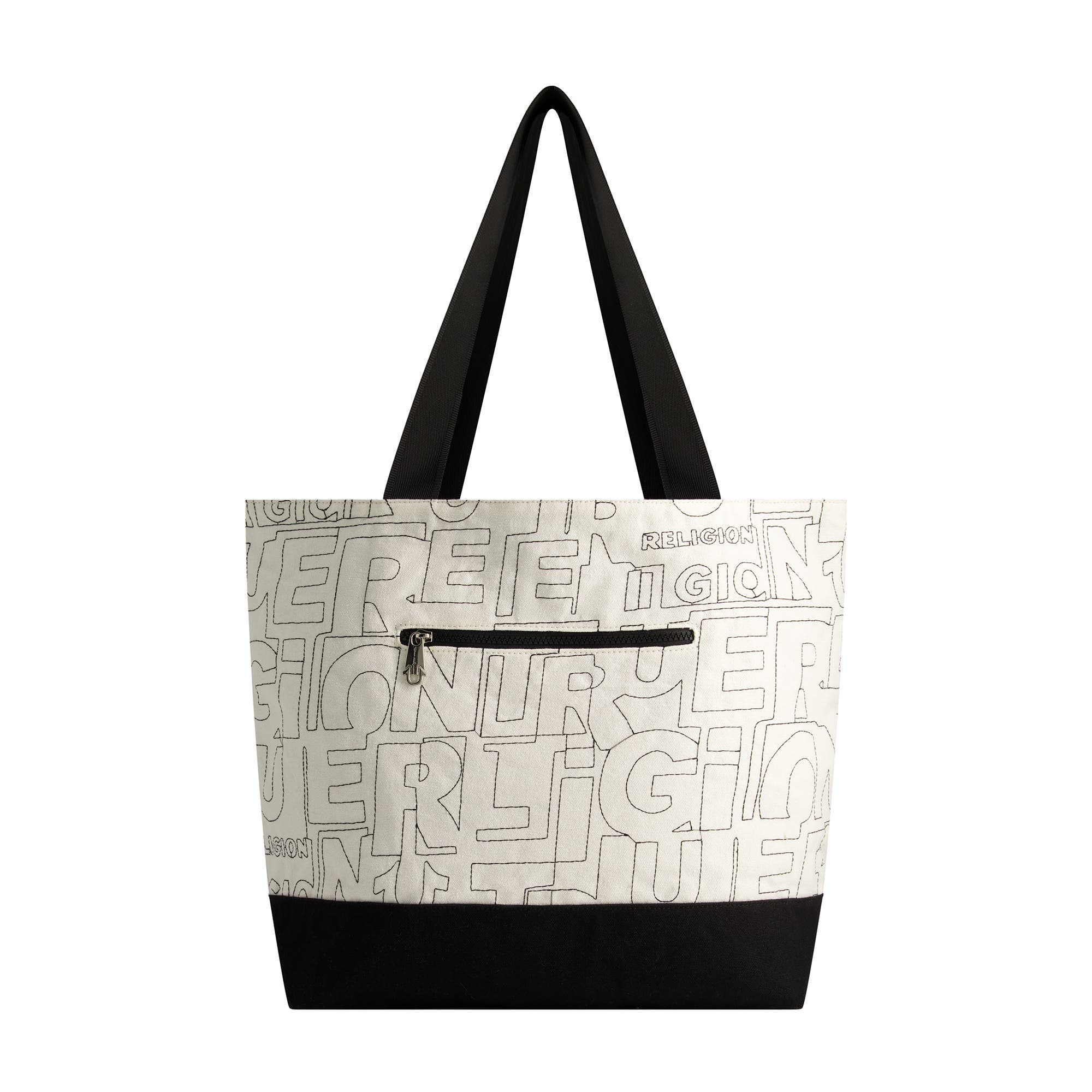 True Religion Logo Stitch Large tote, Alternate, color, 