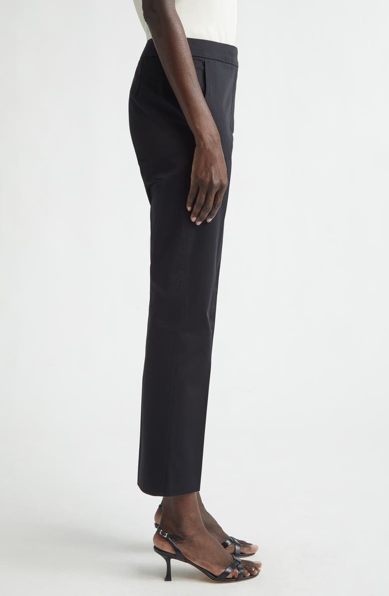 Max Mara Okra Crop Straight Leg Pants, Alternate, color, Black