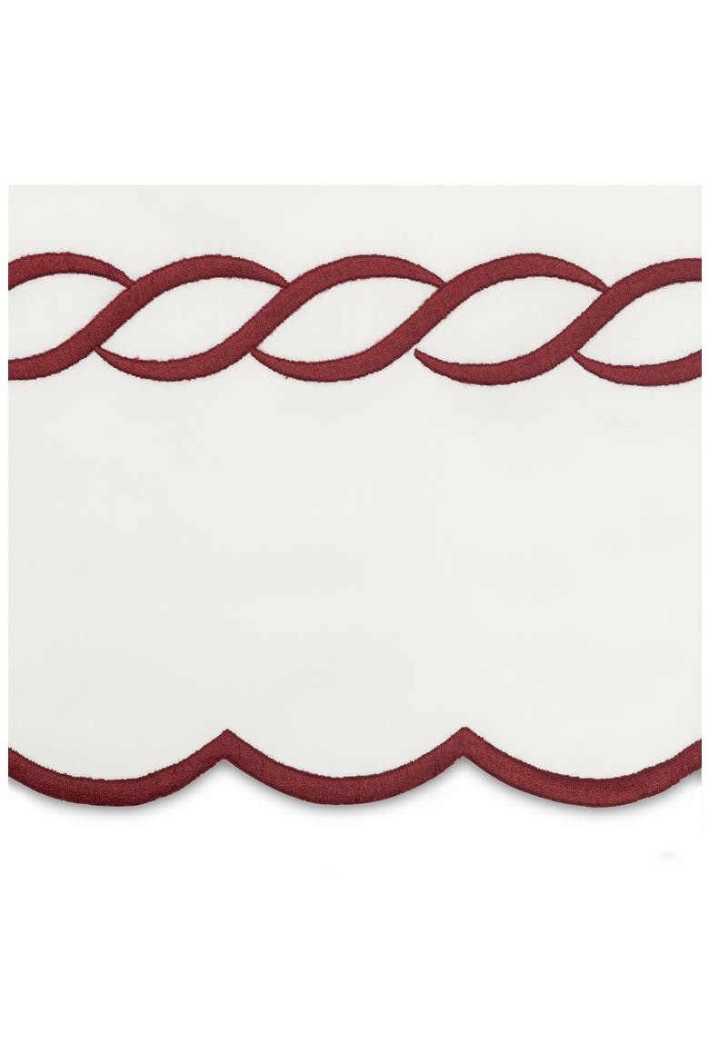 Classic Chain Scallop Duvet Cover, Alternate, color, RED