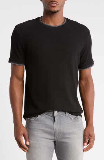 Textured Tipped Crewneck T-Shirt