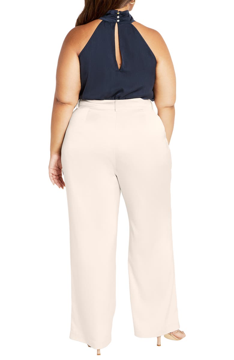 City Chic Rylie Wide Leg Satin Pants, Alternate, color, 