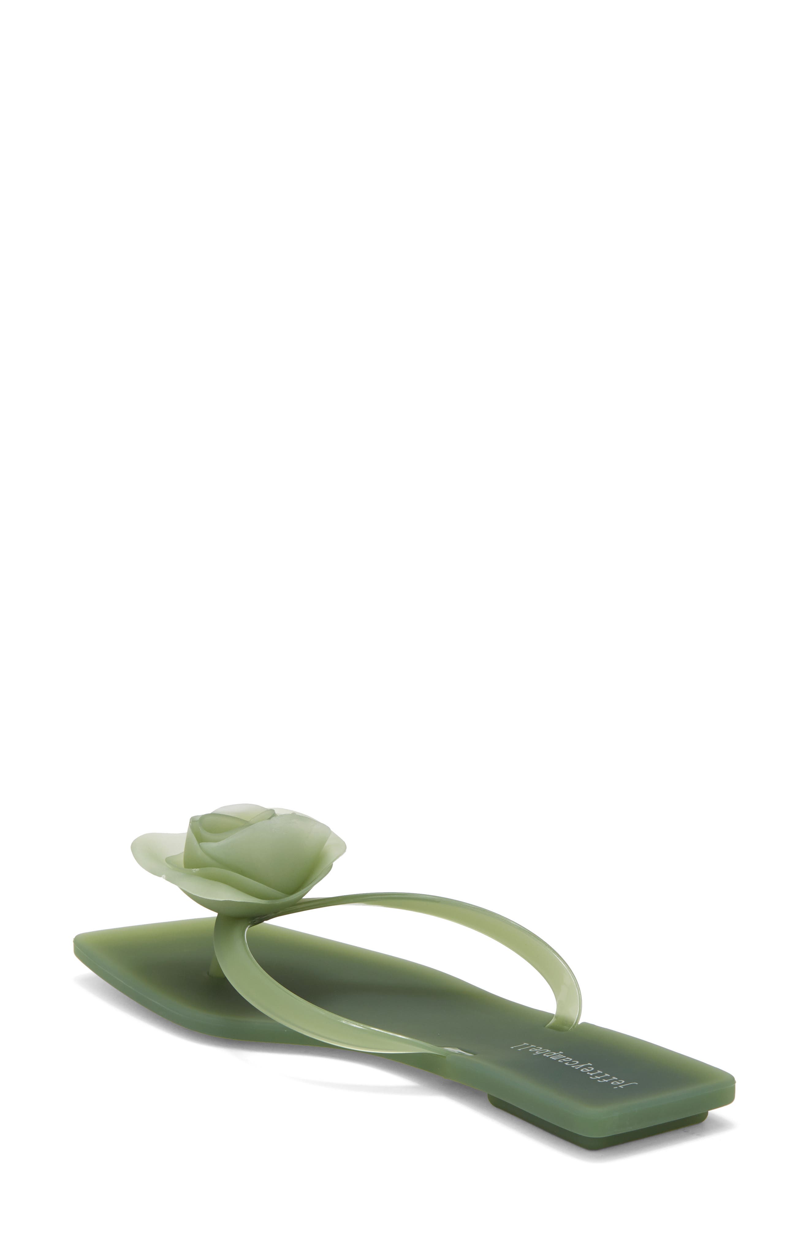 Jeffrey Campbell Riverz Jelly Sandal, Alternate, color, Green Matte