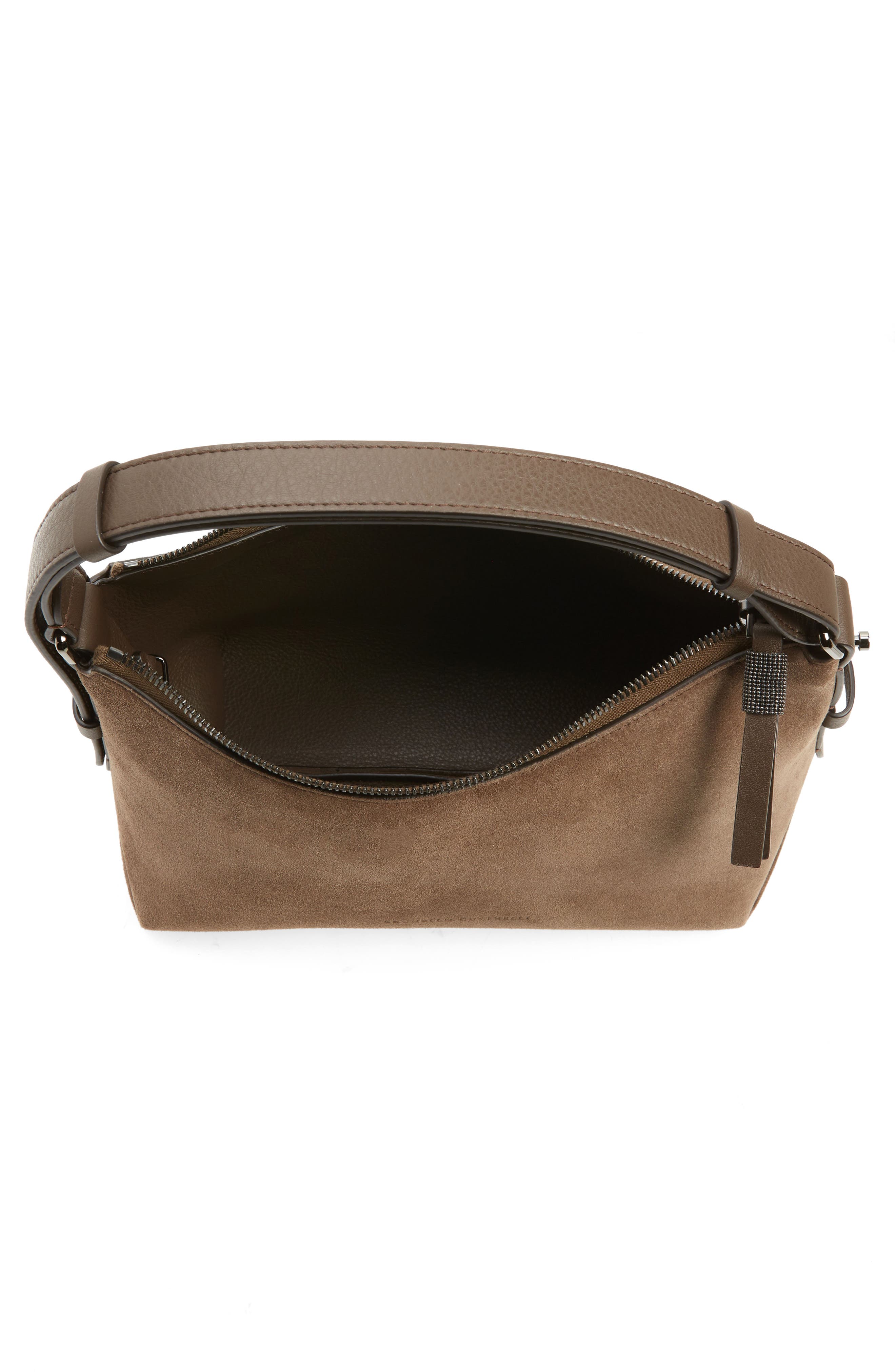 Brunello Cucinelli Suede Shoulder Bag, Alternate, color, 