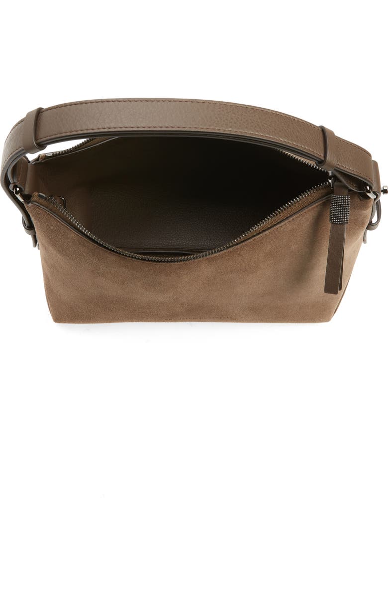 Brunello Cucinelli Suede Shoulder Bag, Alternate, color,