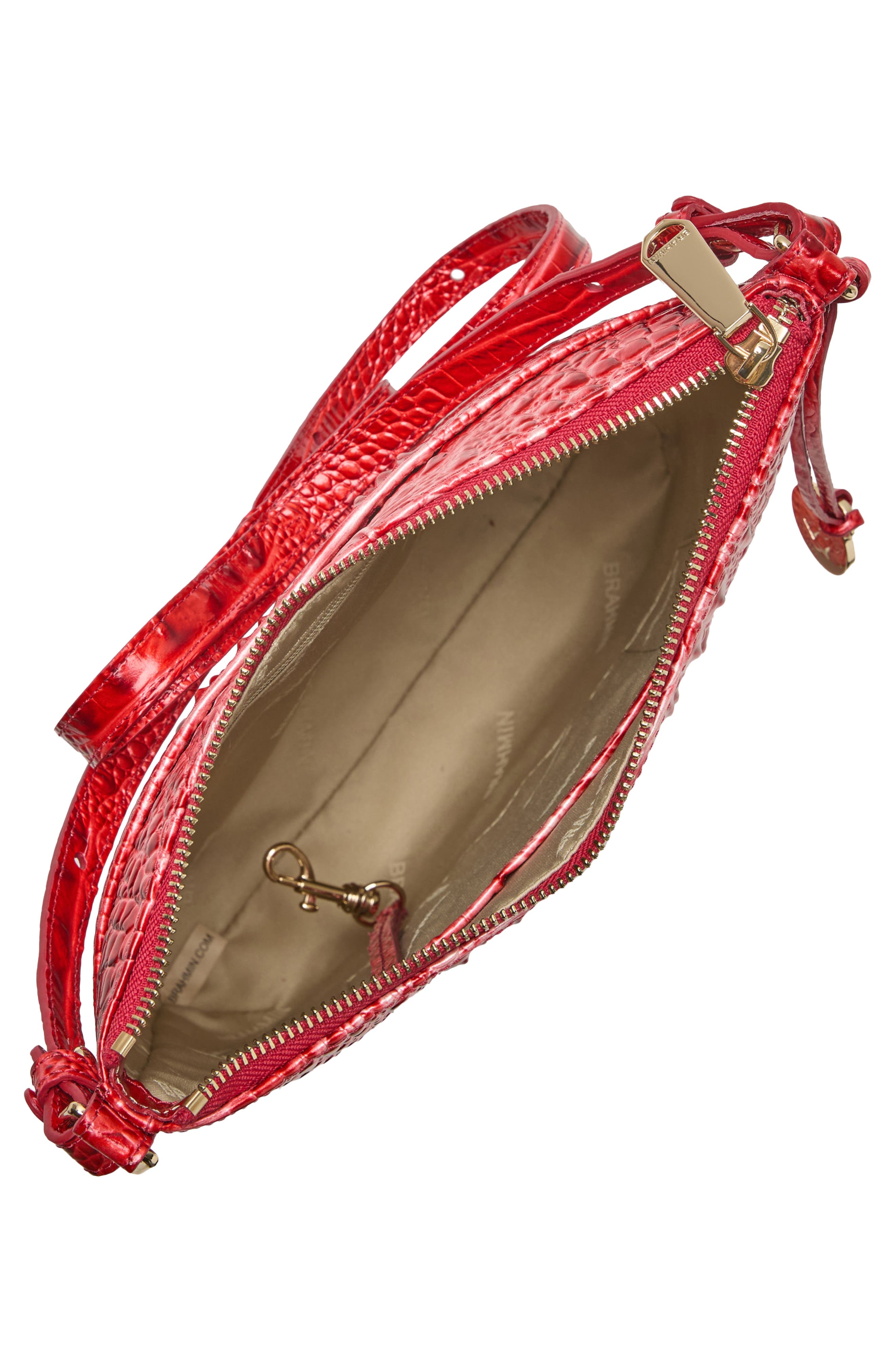 Brahmin Katie Croc Embossed Leather Crossbody Bag, Alternate, color, 
