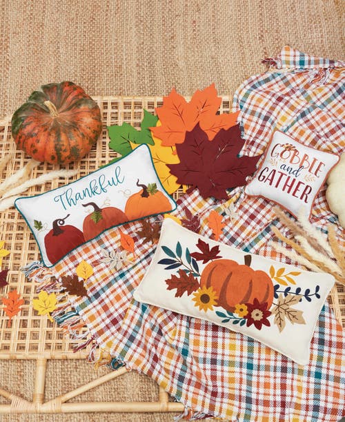 C & F Home C&f Home Autumn Pumpkin Chain Stitch Accent Pillow, 12" X 24" In Multi