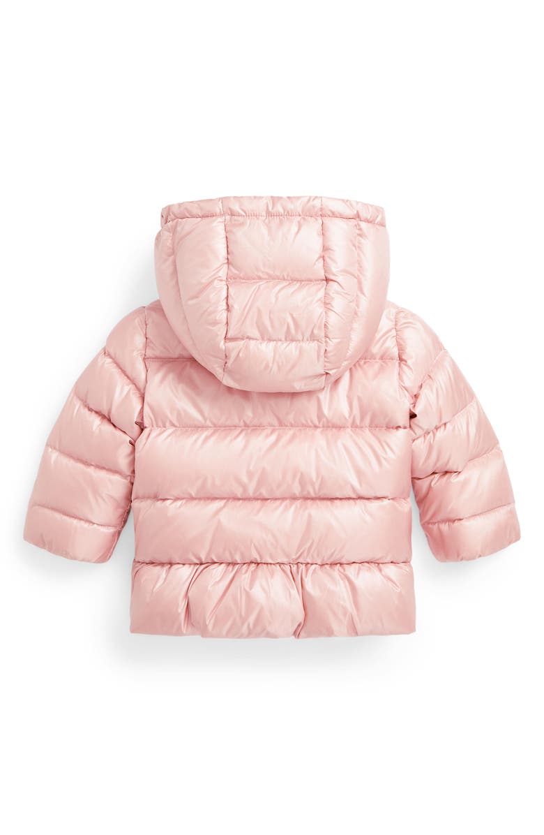 Ralph Lauren 650 Fill Power Down Jacket with Removable Hood, Alternate, color, Pink