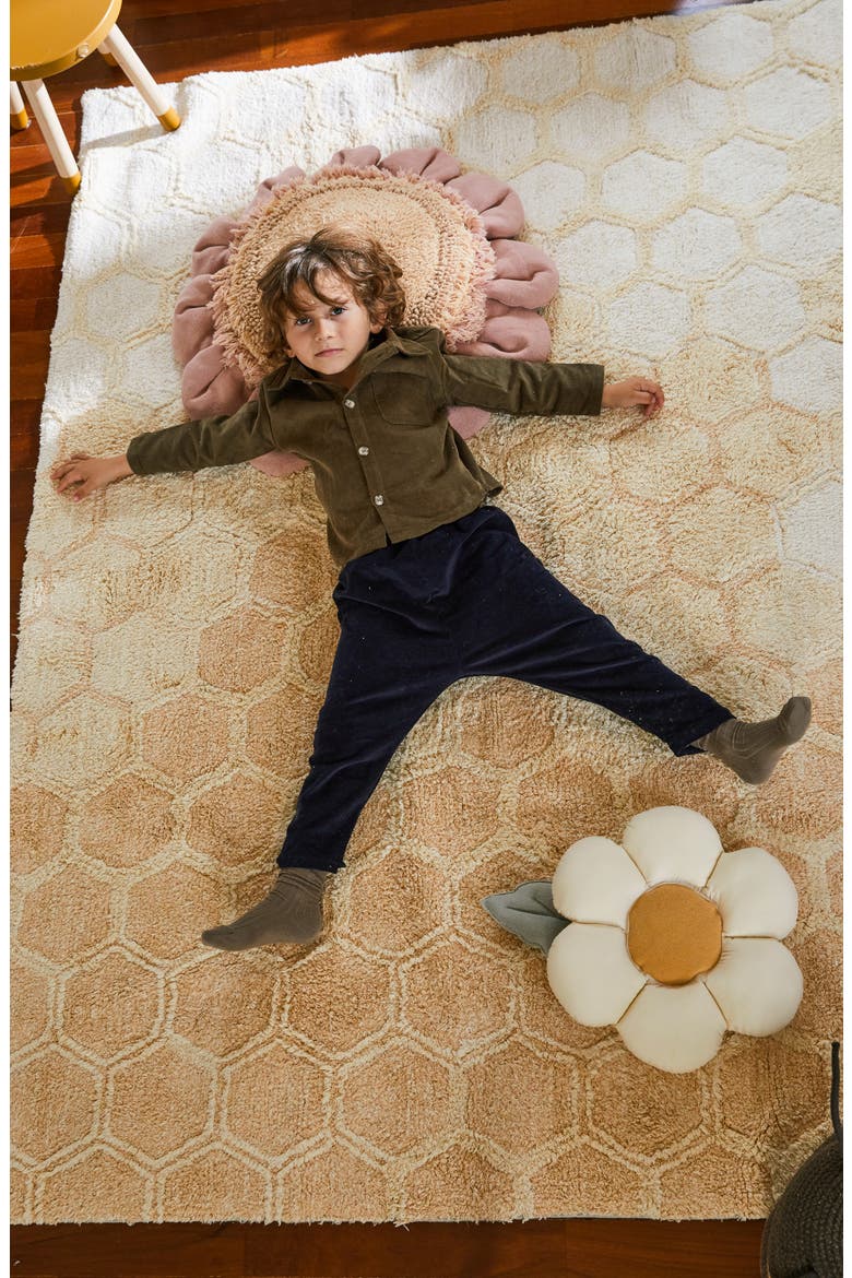 Little Daisy Cushion, Alternate, color, HONEY