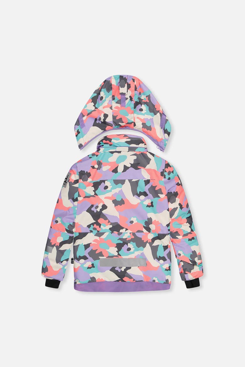 Teknik Expandable Sleeve Reinforced Jacket & Pants Two Piece Snowsuit, Alternate, color, Coral Camouflage