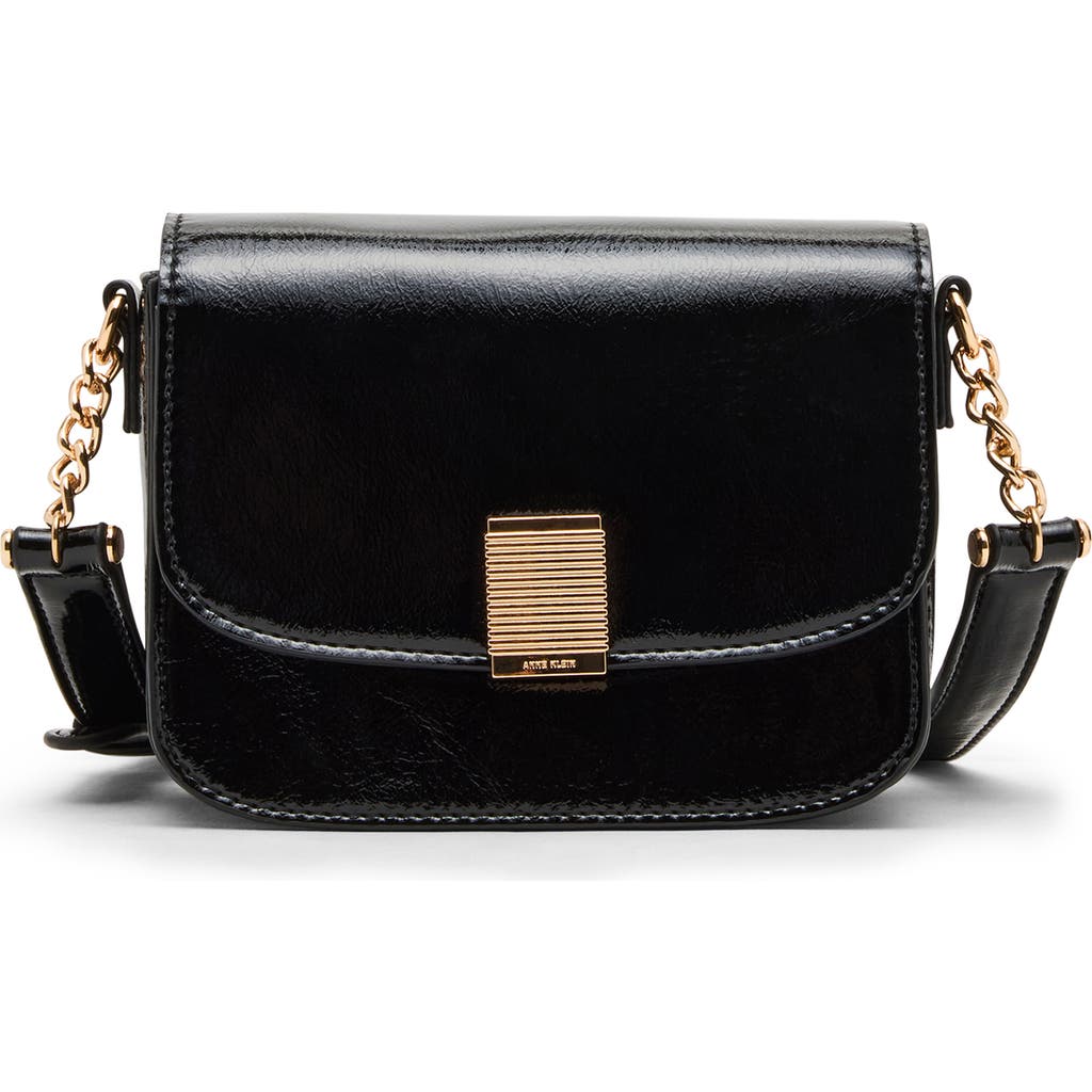 Anne Klein Flap Crossbody Bag In Black