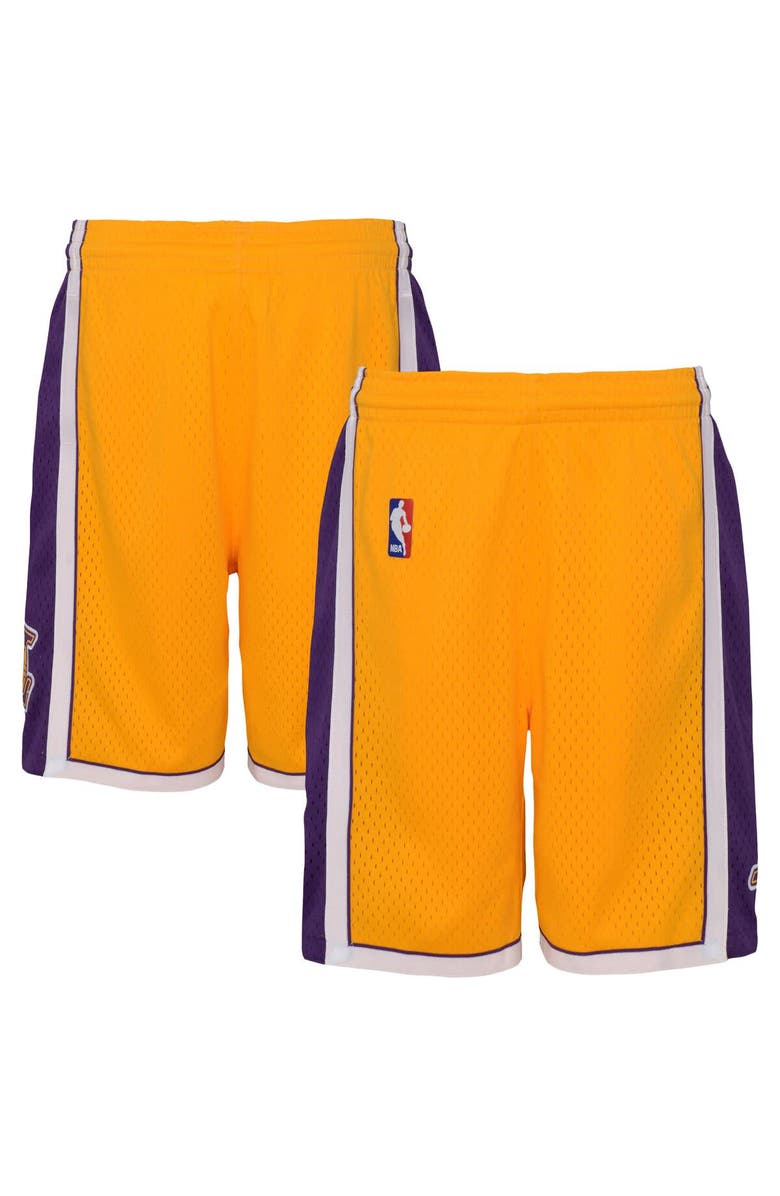 Mitchell & Ness Youth Mitchell & Ness Gold Los Angeles Lakers Swingman Shorts, Alternate, color, Gold