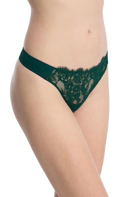 Skarlett Blue Entice Lace Front Thong In Green