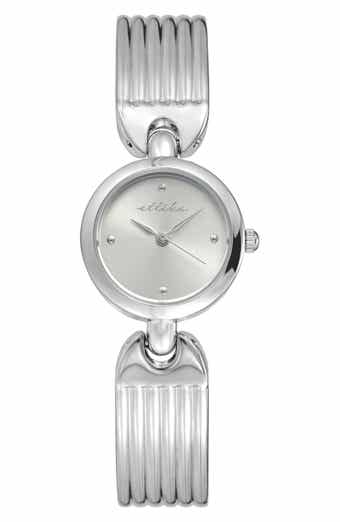 Ribbed Quartz Bracelet Watch, 24mm x 33.5mm