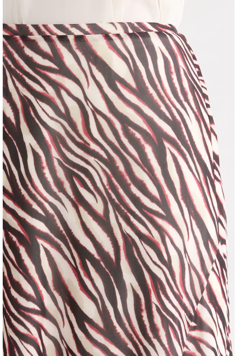 Belle Seam Maxi Skirt, Alternate, color, PARCHMENT/ CHERRY