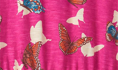 Hatley Kids' Butterfly Print Long Sleeve Dress In Pink