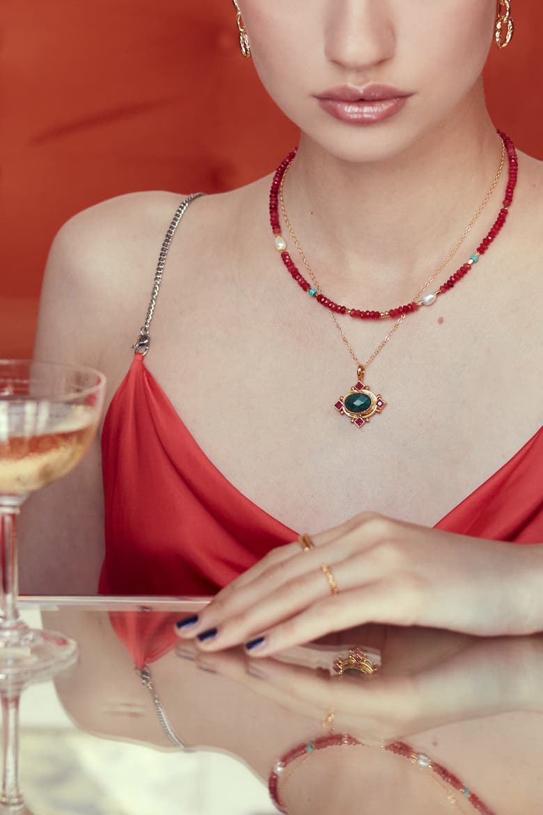Raina Pendant Necklace, Alternate, color, Gold