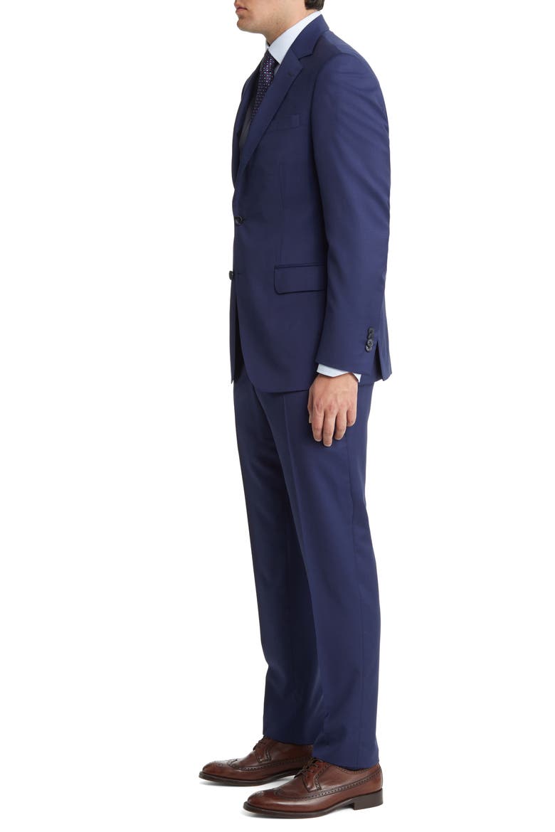 Tailored Fit Wool Suit, Alternate, color, BLUE