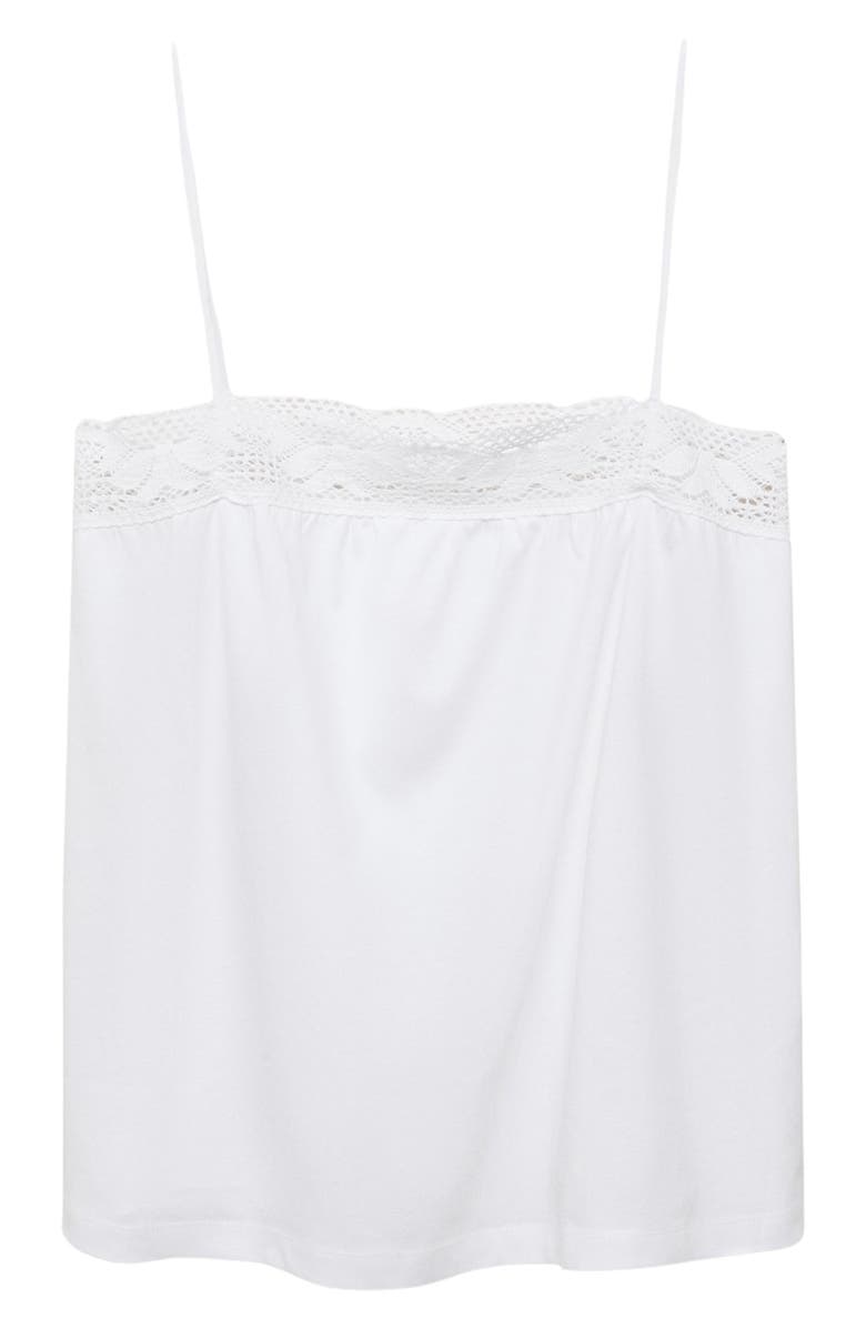 MANGO Cotton Camisole, Alternate, color, White