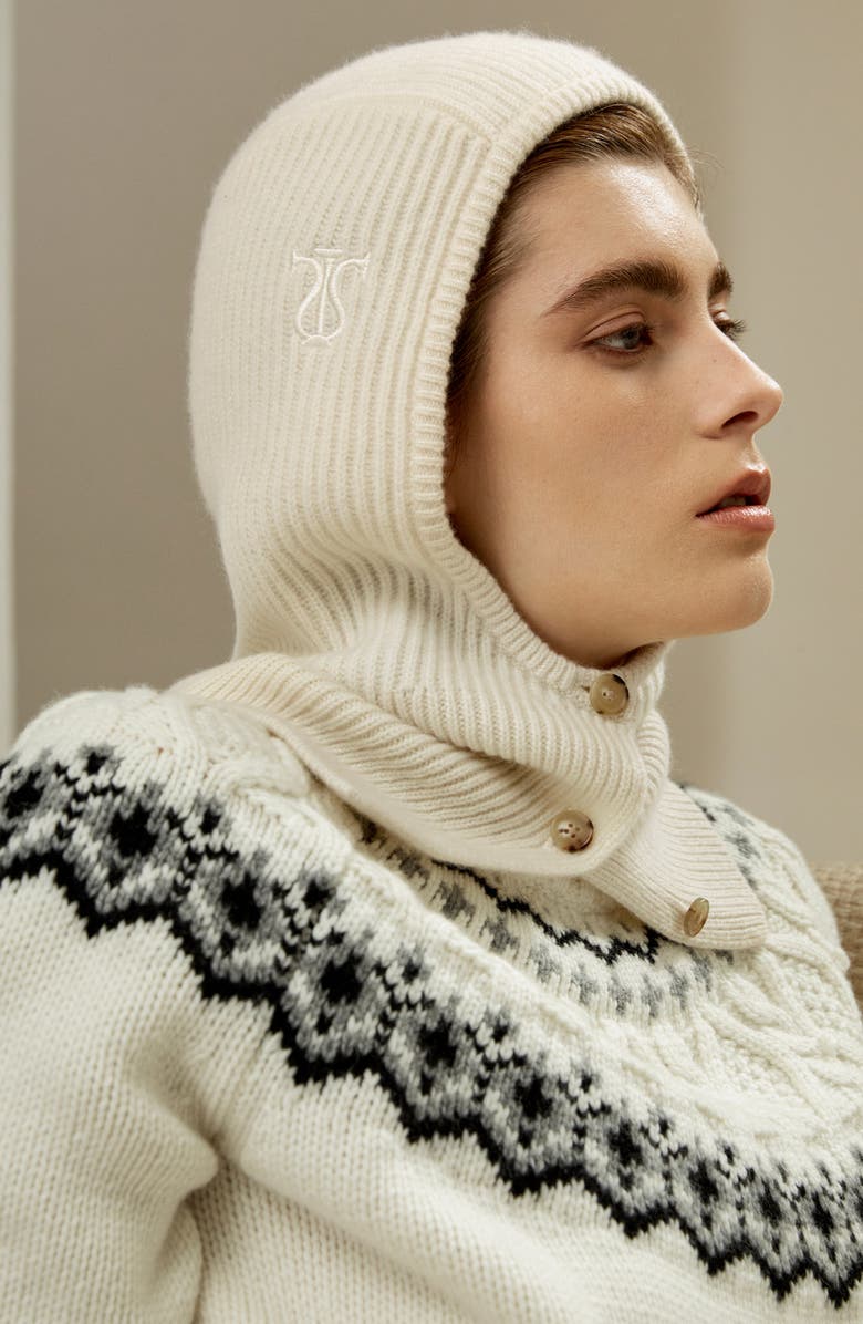 Lilysilk Cashmere Balaclava, Alternate, color, White