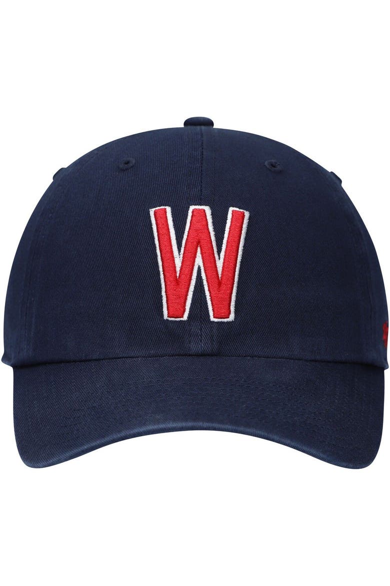 Men's '47 Navy Washington Senators 1961 Logo Cooperstown Collection Clean Up Adjustable Hat, Alternate, color, Navy